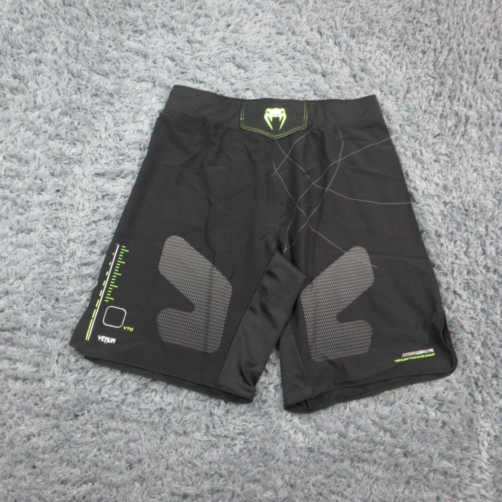 Venum Shorts Mens Medium Black Neon Green Training 4.0 Fightshorts MMA 30x10 NWT